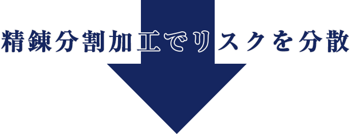 精錬分割加工でリスクを分散