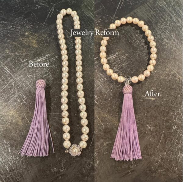 パールジュエリーの糸替え